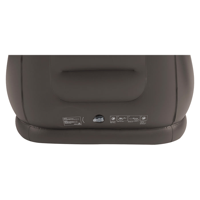 Oppustelig loungestol og puf Maple - brun, velour, 100 kg max belastning - Easy Camp