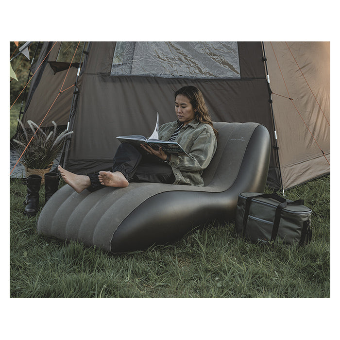 Oppustelig loungestol i velour 84x140 cm - Maple Lounger, easycamp