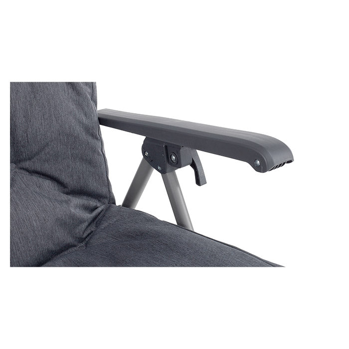 Loungestol foldbar med højt ryglæn og netlomme, foldemøbel til camping 135 kg - Outwell