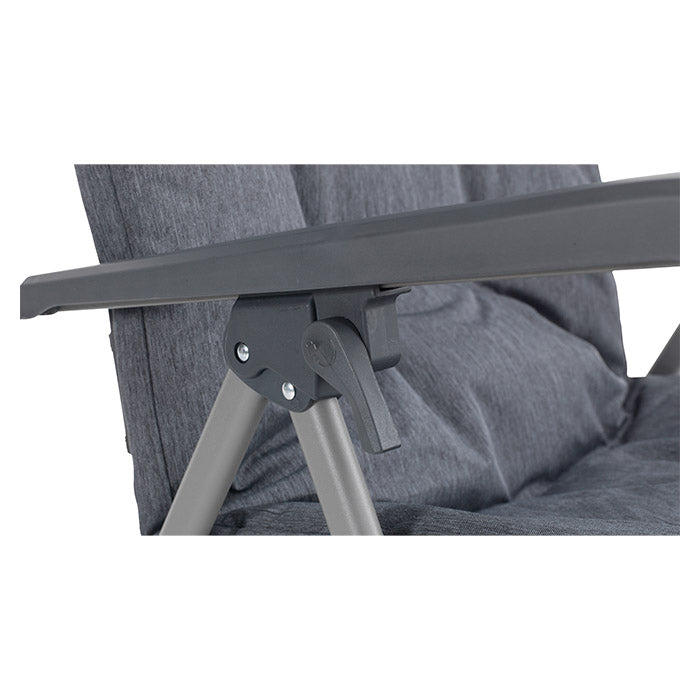 Loungestol foldbar med højt ryglæn og netlomme, foldemøbel til camping 135 kg - Outwell