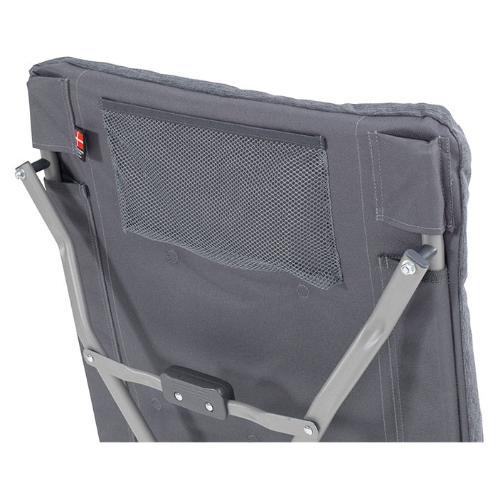 Loungestol foldbar med højt ryglæn og netlomme, foldemøbel til camping 135 kg - Outwell