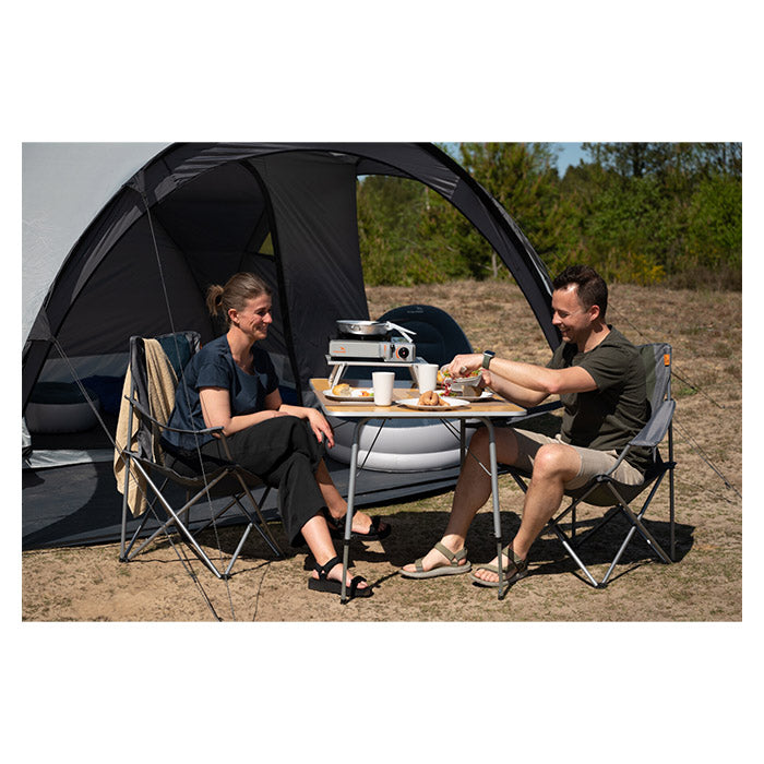 Foldbart campingbord 70x100 cm, justerbart højde, kompakt og stabil - Easy Camp