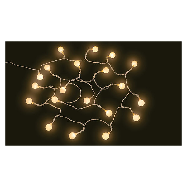 Lyskæde 20 pærer 285 cm batteri IP44 - Outwell