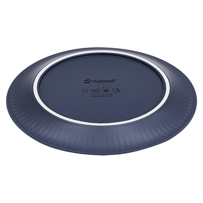 Middagssæt til 4 personer, brudsikker polypropylen, mørk blå - Outwell