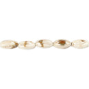 Pottery Beads, tøndeformet, diam. 23x12 mm, hulstr. 2 mm, råhvid, 9 stk./ 1 pk.