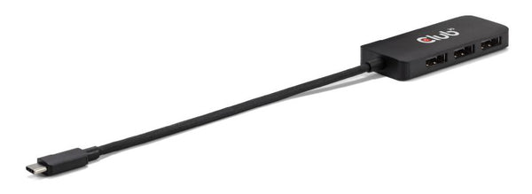 Club 3D CSV-1553 USB-C With DP-Alt mode til 3xDisplayPort videoadapter Sort