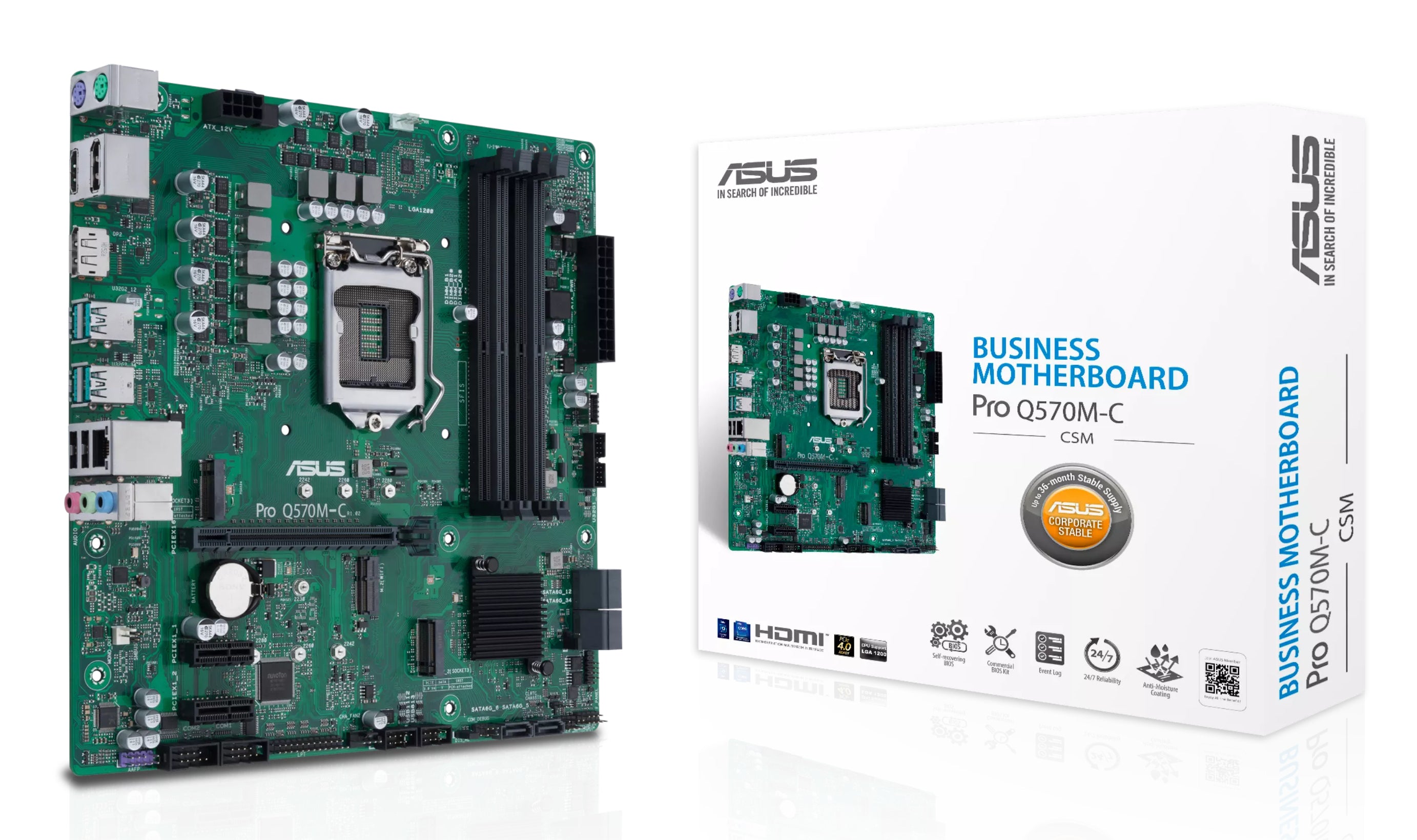 ASUS Pro Q570M-C/CSM Micro-ATX LGA1200 Intel Q570