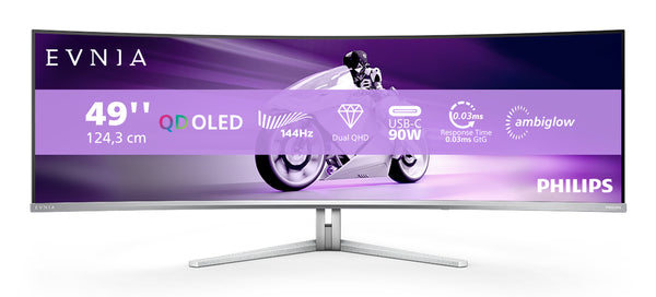 Philips Evnia 8000 49M2C8900L 49 5120 x 1440 (UltraWide) HDMI DisplayPort USB-C 144Hz Dockingskærm