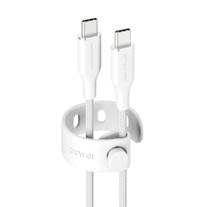 empower by PanzerGlass Racing USB-C to USB-C 1.2m hvid