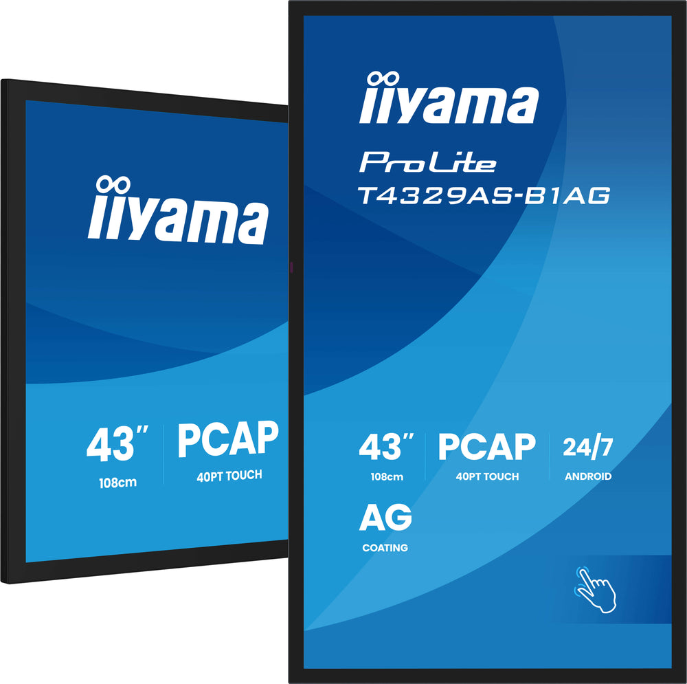 IIYAMA 108cm (42.5) T4329AS-B1AG 16 9 M-Touch 2xHDMI+UBS-C