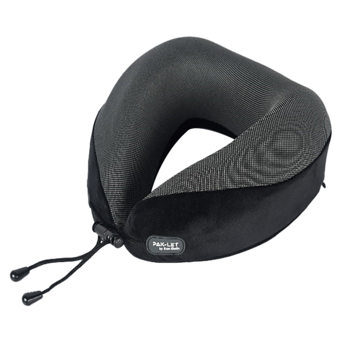 Nakkepude i sort memory foam ergonomisk støtte aftageligt betræk - Bon Goût