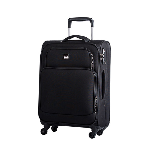 Trolleysæt 3 stk blød kabinekuffert, mellem og stor, TSA-lås, 4 dobbelthjul - Bon Goût