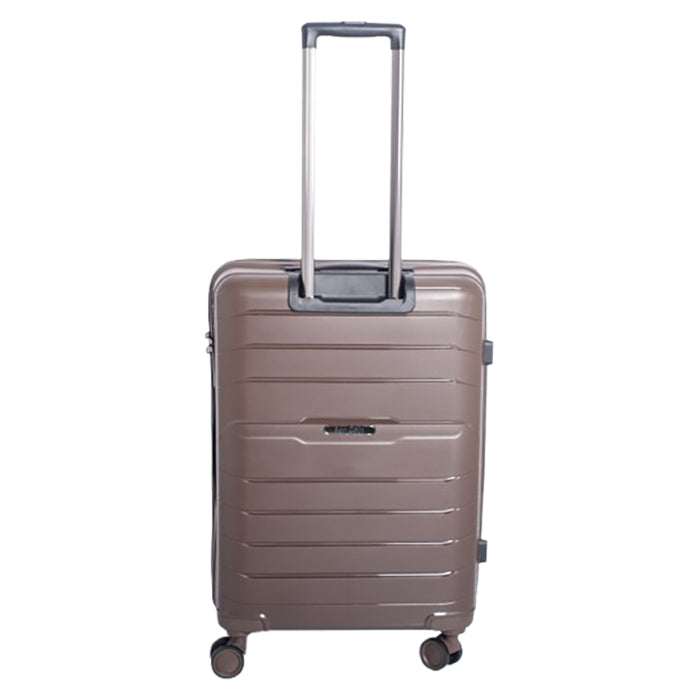 Kuffertsæt 3 stk hårdt shell mocca med TSA-lås og 360° hjul - Bon Goût