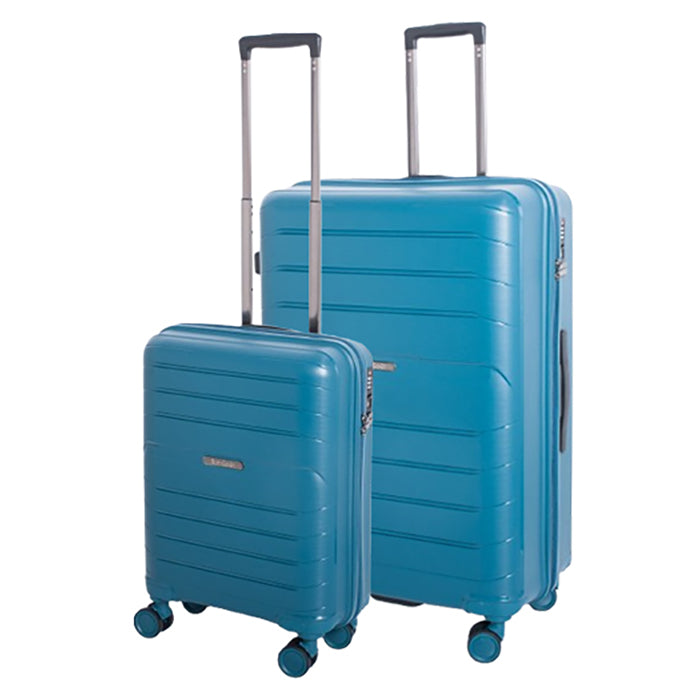 Kuffertsæt hårdt skal 2 stk (Kabine 55x39x20 + Stor 76x51x29) Peacock - Bon Goût