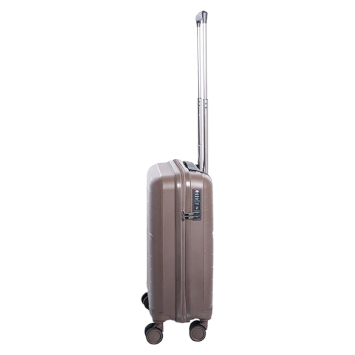 Kuffertsæt 2 stk kabine+stor mocca, 360° hjul, TSA-lås - Bon Goût