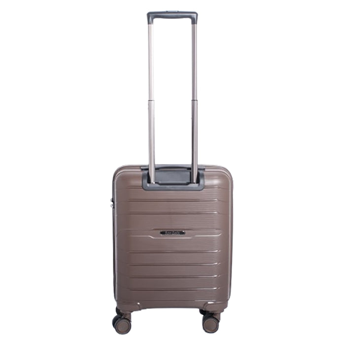 Kuffertsæt 2 stk kabine+stor mocca, 360° hjul, TSA-lås - Bon Goût