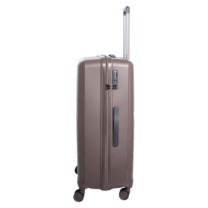 Kuffertsæt 2 stk kabine+stor mocca, 360° hjul, TSA-lås - Bon Goût