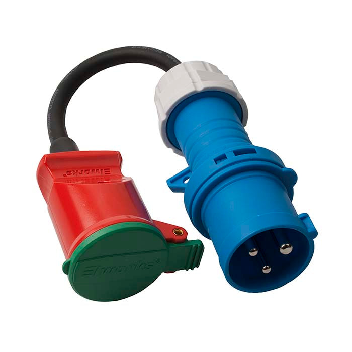 Adaptorkabel CEE til DK 0,33 m F8 - elworks