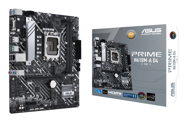 ASUS PRIME H610M-A D4-CSM Micro-ATX LGA1700 Intel H610
