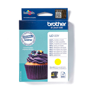 Brother LC 123Y Gul 600 sider Blæk