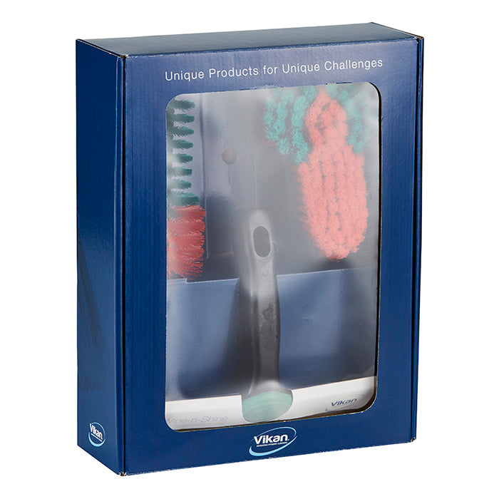 Vaskekit - vaskebørste, fælgbørste og Wipe n´ Shine - vikan