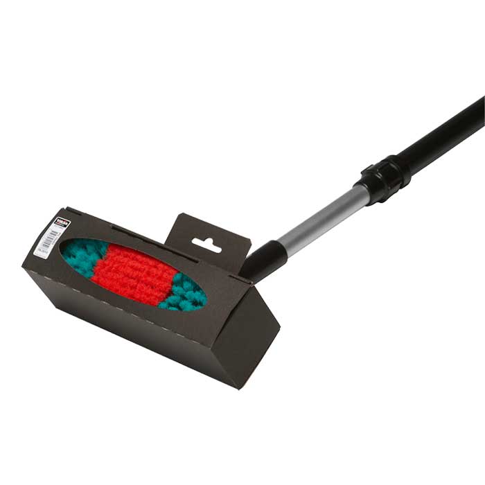 Vaskebørste teleskopskaft 100 - 160 cm, drejeled og vandgennemløb - Vikan