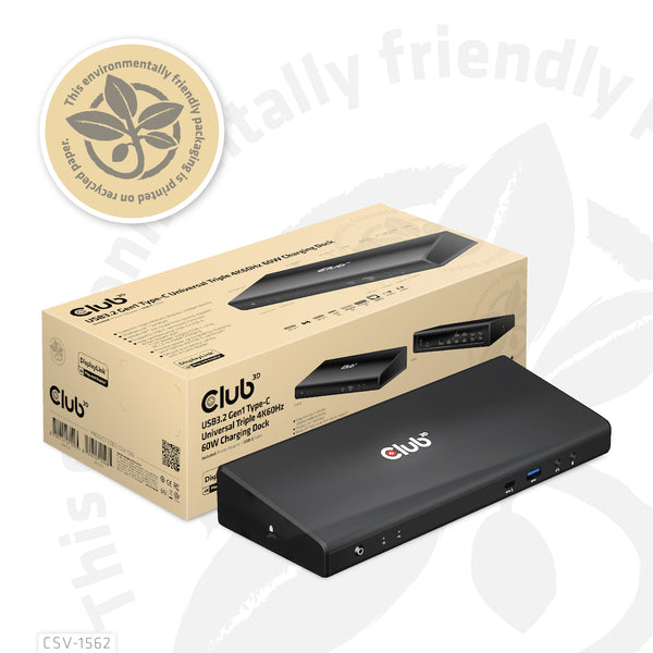 Club3D CSV-1562 USB-C Dockingstation Sort