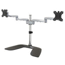 StarTech.com Dual Monitor Stand, Ergonomic Desktop Monitor Stand for up to 32 VESA Displays, Free-Standing Articulating Universal Computer Monitor Mount, Adjustable Height, Silver - & Quick Assembly (ARMDUALSS) Stativ 2 skærme 32