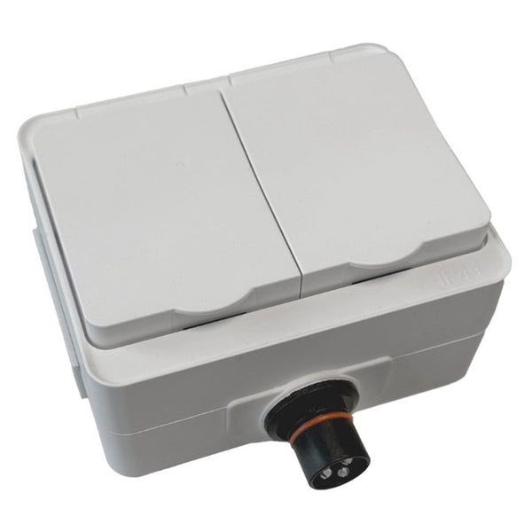 Plugin Udtag 230V Dobbelt Hvid - defa