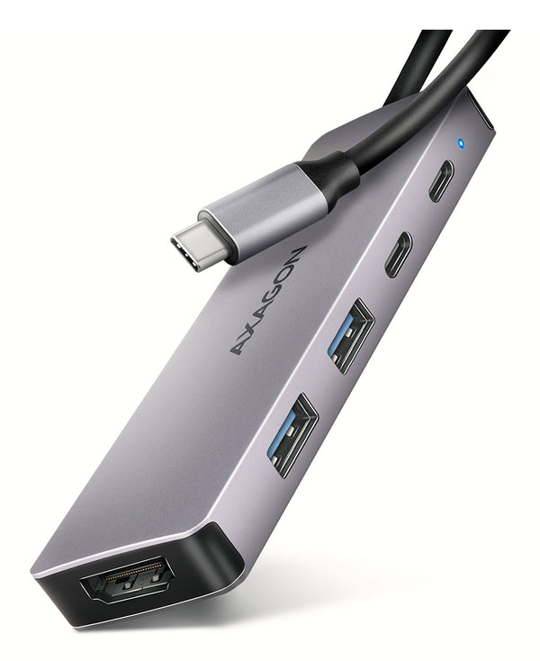 Axagon HMC-5H60 dockingstation Ledningsført USB 3.2 Gen 1 (3.1 Gen 1) Type-C Grå