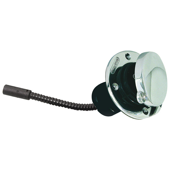 Krom strømindtag IP67 230VAC 16A, rustfrit stål, DEFA-kompatibelt - Defa