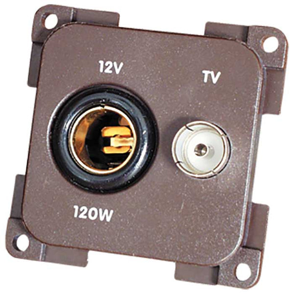 Vægudtag 12vdc/tv grå