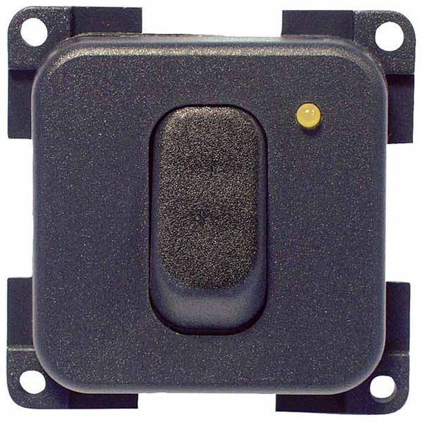 Enkelt kontakt 12v m.led grå