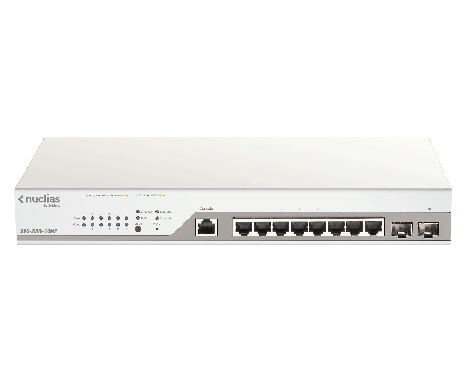 D-Link Nuclias Cloud-Managed DBS-2000-10MP Switch 10-porte Gigabit  PoE+