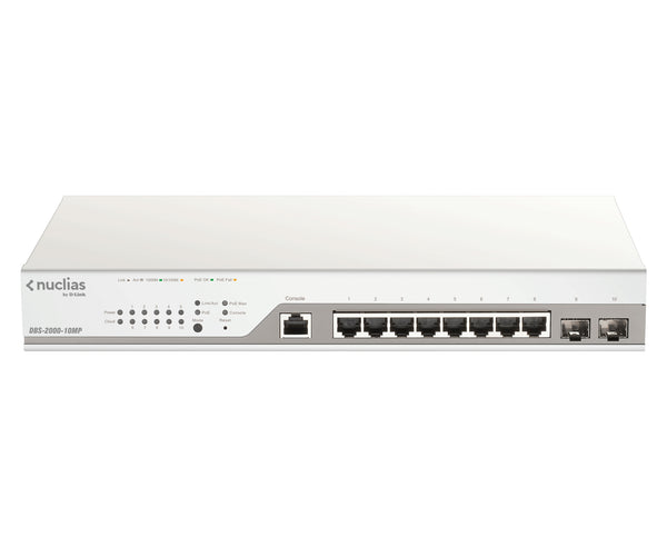 D-Link Nuclias Cloud-Managed DBS-2000-10MP Switch 10-porte Gigabit PoE+