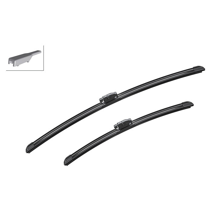 Viskerblade flade Aerotwin A109S 550/400 mm sæt til Dacia/ Renault - Bosch