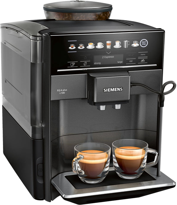 Siemens EQ.6 plus s100 TE651319RW Automatisk kaffemaskine Sort