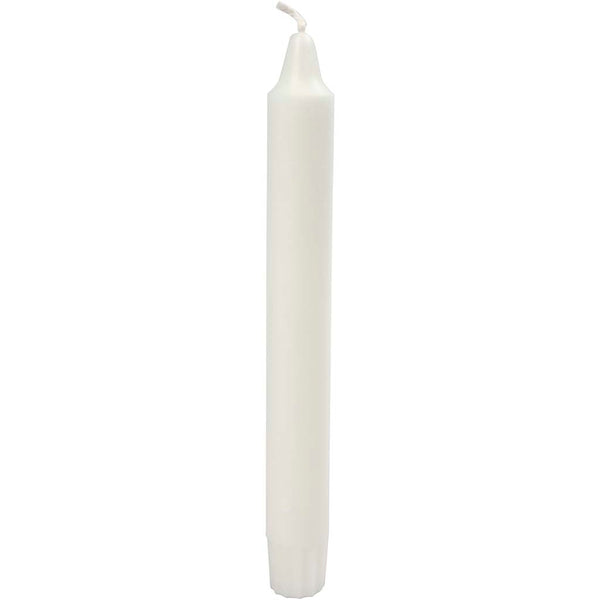 Kronelys, H: 20 cm, diam. 23 mm, hvid, 30 stk./ 1 pk.