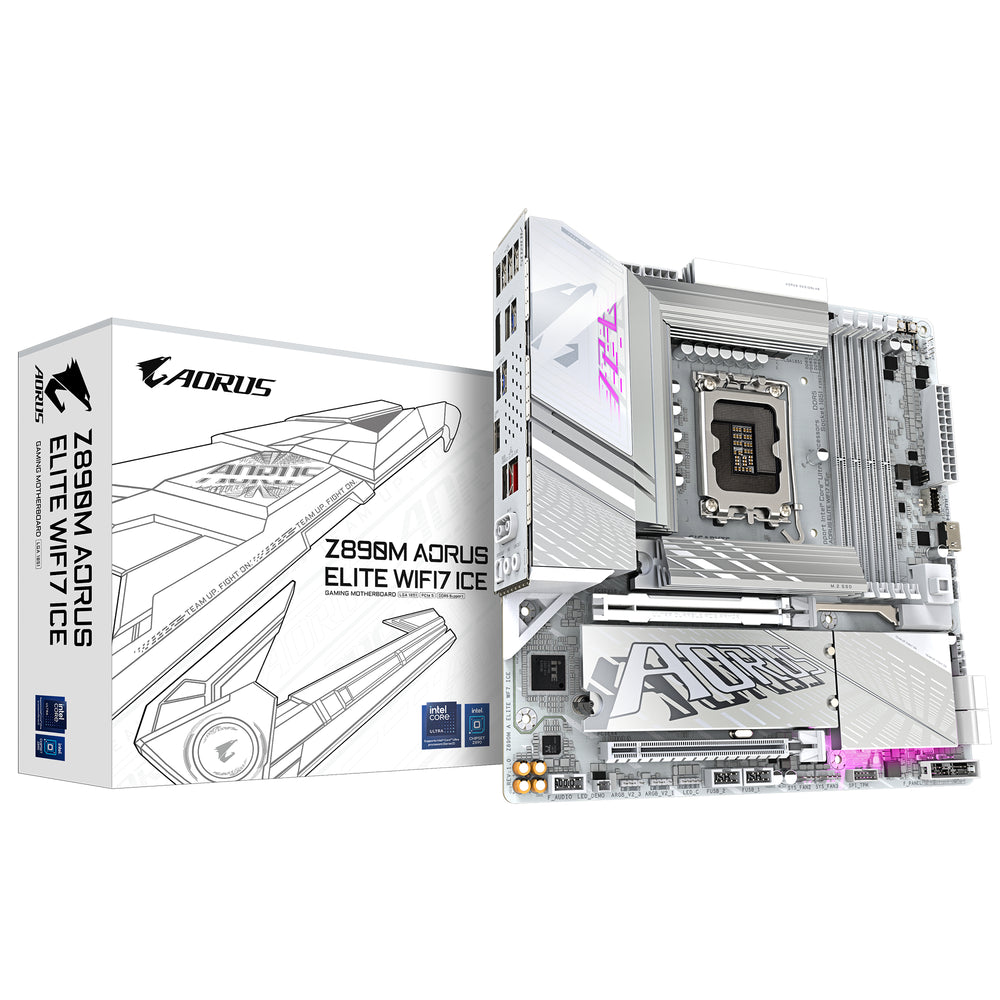 AORUS Z890M ELITE WIFI7 ICE Micro ATX LGA1851 sokkel Intel Z890 Express