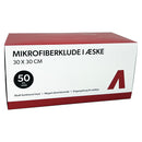 Mikrofiberklude i kasse, 30x30cm, 180gsm, 50 stk