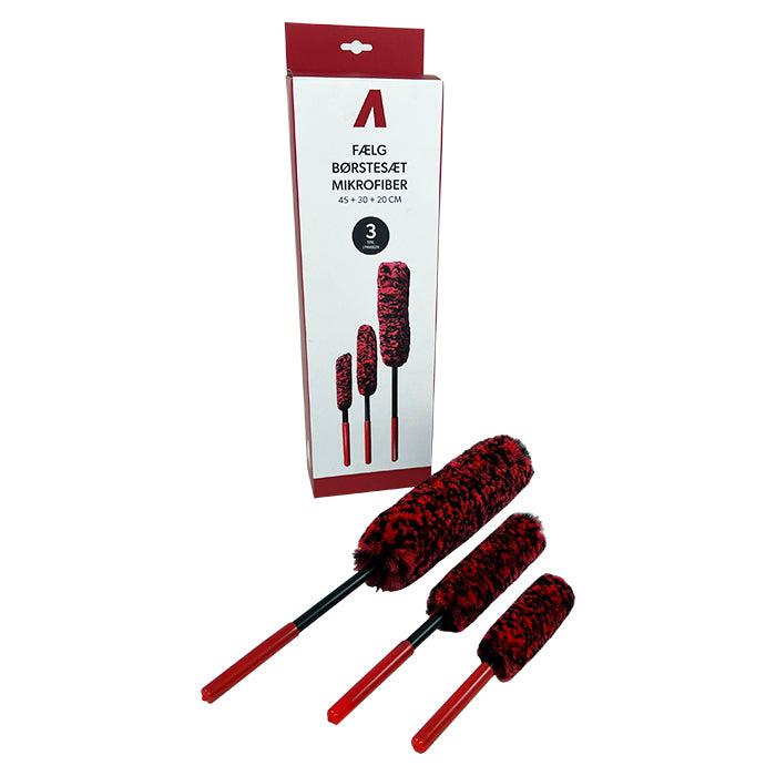 Fælgbørstesæt mikrofiber 3 stk (45/30/20 cm) - avant