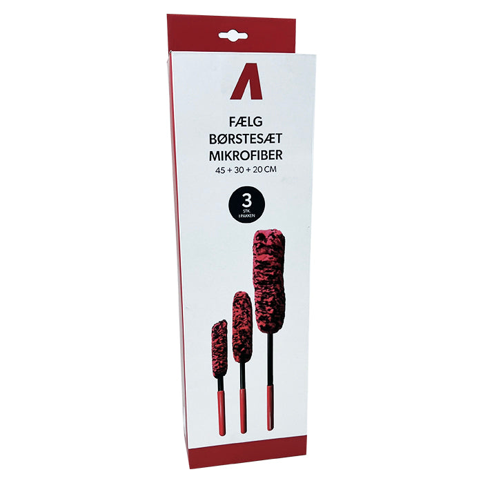 Fælgbørstesæt mikrofiber 3 stk (45/30/20 cm) - avant