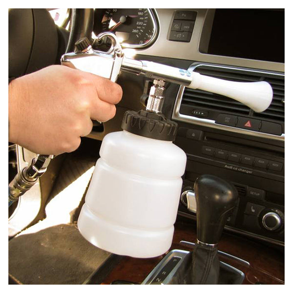 Trykluftspistol til bilrengøring med beholder - De Witte