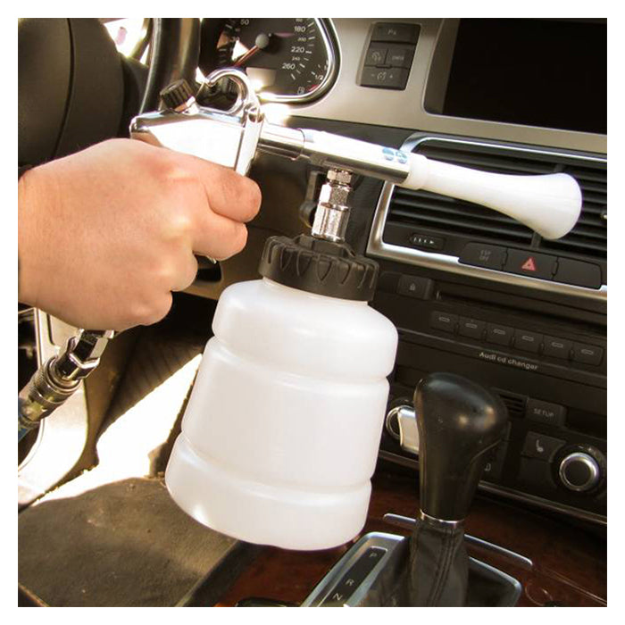 Trykluftspistol til bilrengøring med beholder - De Witte