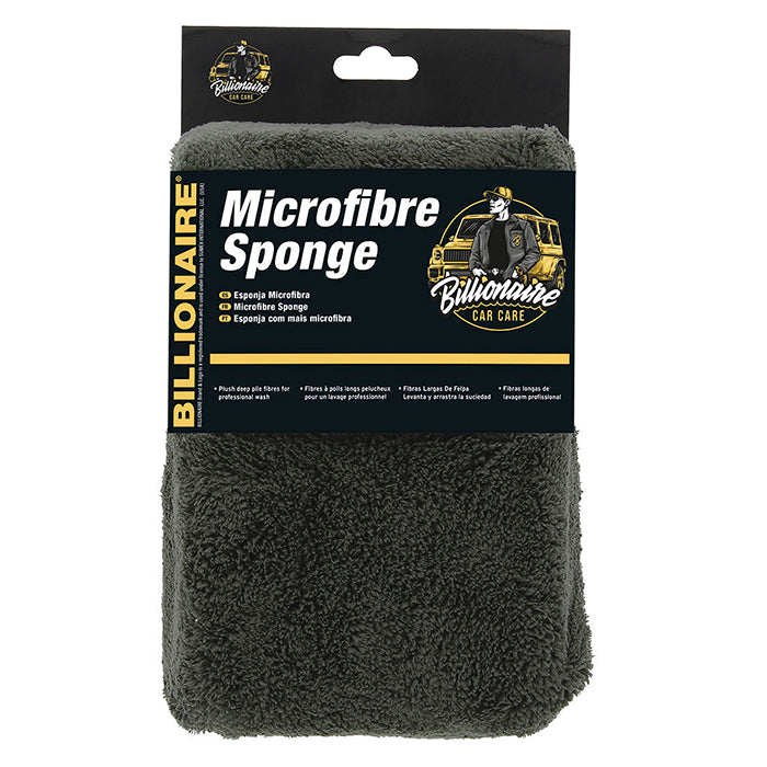 Mikrofibersvamp 20x13 cm med håndlomme - skånsom rengøring, netbagside til dybderens - Billionaire