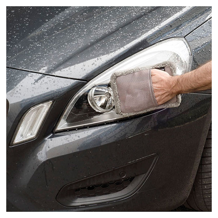 Mikrofibersvamp 20x13 cm med håndlomme - skånsom rengøring, netbagside til dybderens - Billionaire