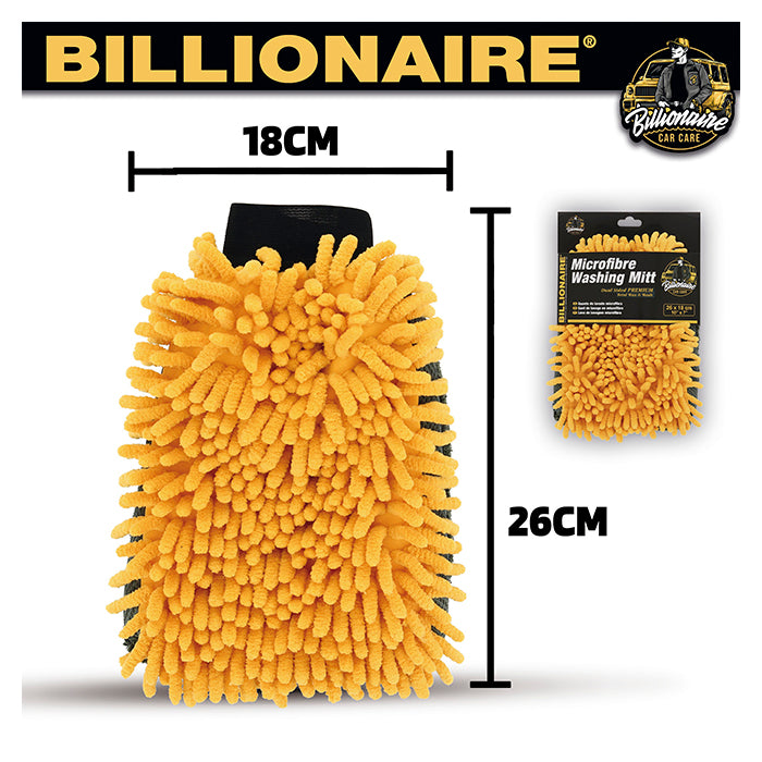 Mikrofiber vaskehandske 26x18 cm - skånsom bilvask, Billionaire