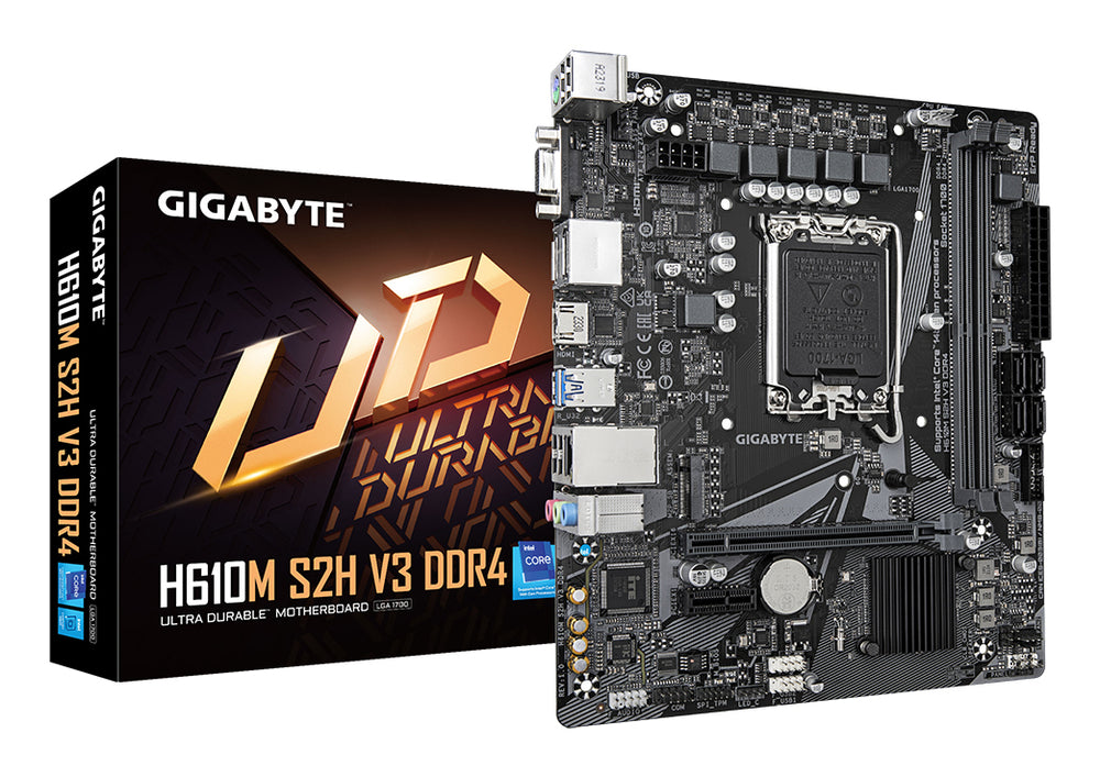 Gigabyte H610M S2H V3 DDR4 Micro-ATX LGA1700 sokkel Intel H610
