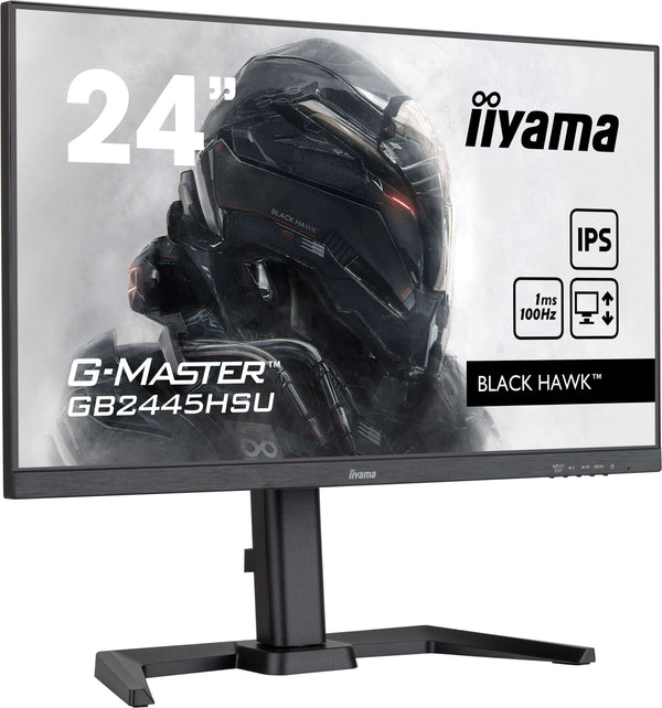 iiyama G-MASTER Black Hawk GB2445HSU-B2 24 1920 x 1080 (Full HD) HDMI DisplayPort 100Hz Pivot Skærm