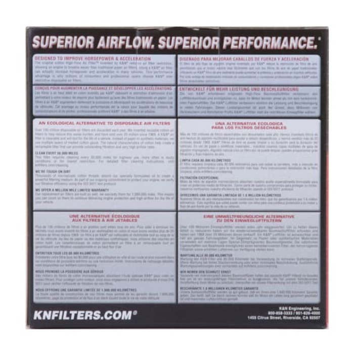 Luftfilter E-2430 vaskbart højtydende til øget luftstrøm - K&N